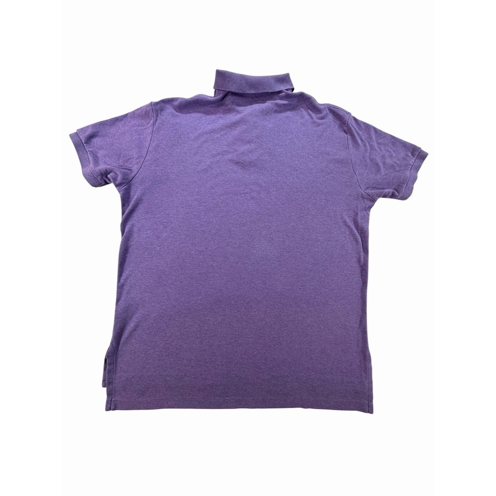 Polo Ralph Lauren Mens Large Purple Short Sleeve Yellow Pony Polo Shirt Cotton - Picture 7 of 8